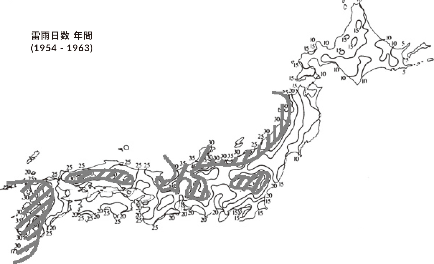 年間雷雨日数