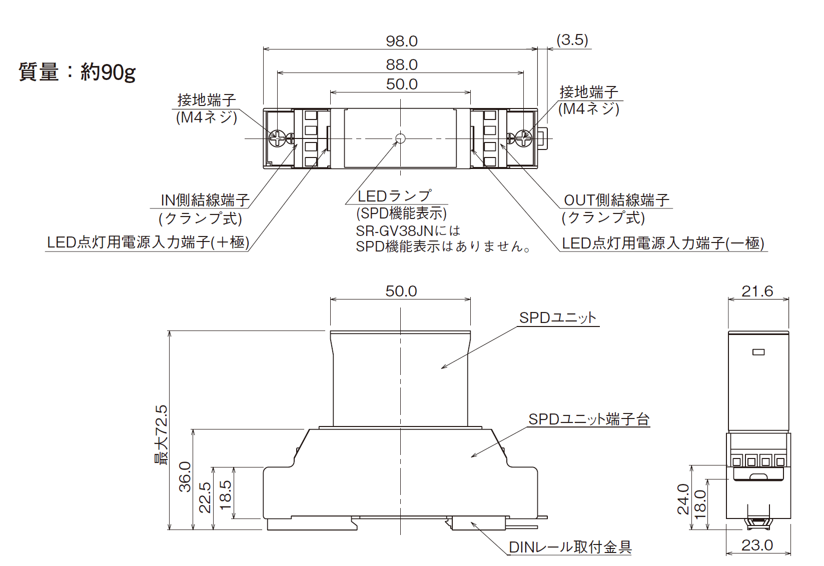 SR-GV5J、SR-GV12J、SR-GV24J、SR-GV38JN